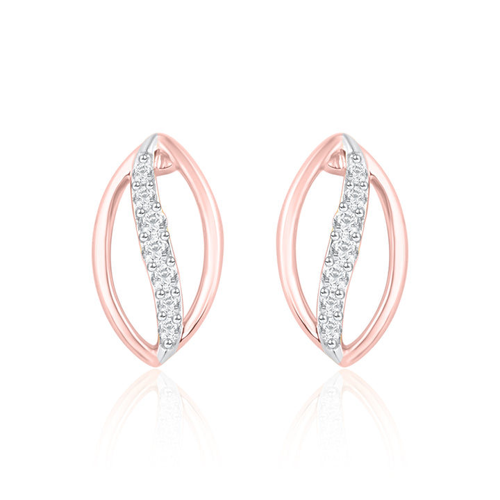 Autumn Leaves Stud Diamond Earrings