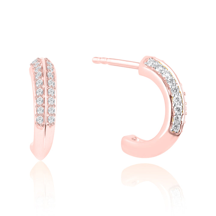 Half Moon Diamond Studded Earrings