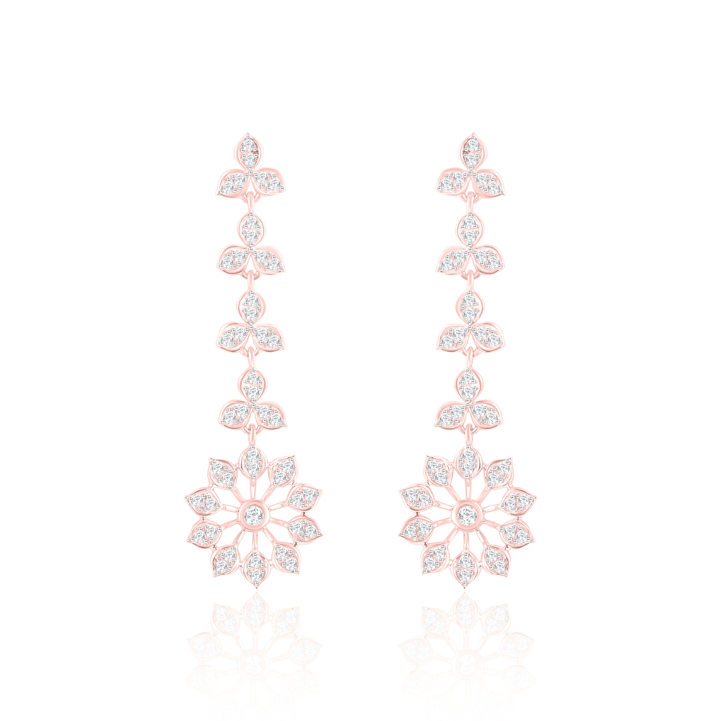 Glomming Sun Rays Diamond Earrings