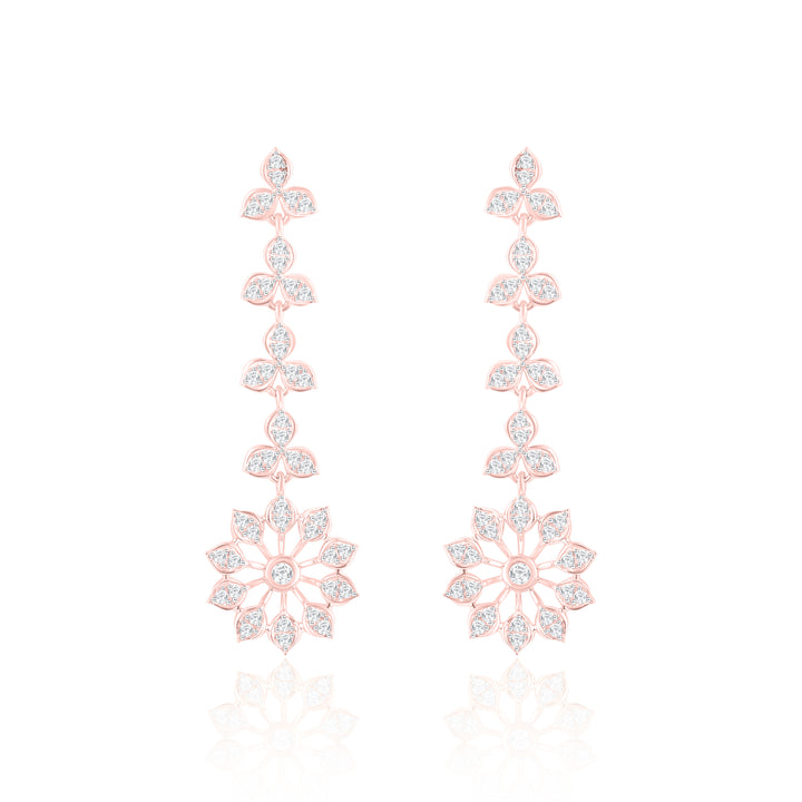 Glomming Sun Rays Diamond Earrings