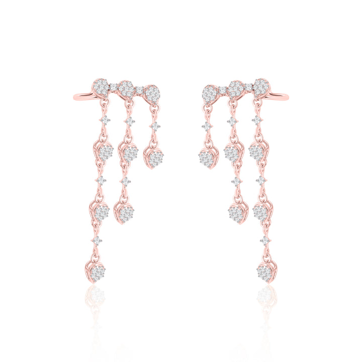 Rain Drippling Diamond Earrings