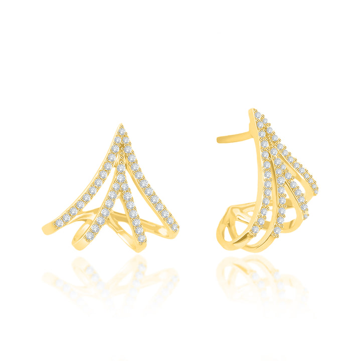 Olive Leaf Diamond Earrings
