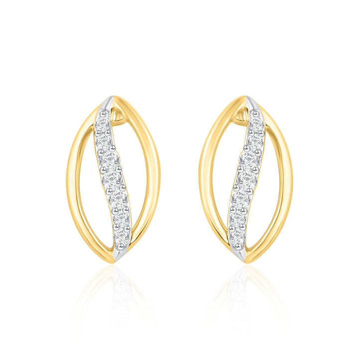 Autumn Leaves Stud Diamond Earrings