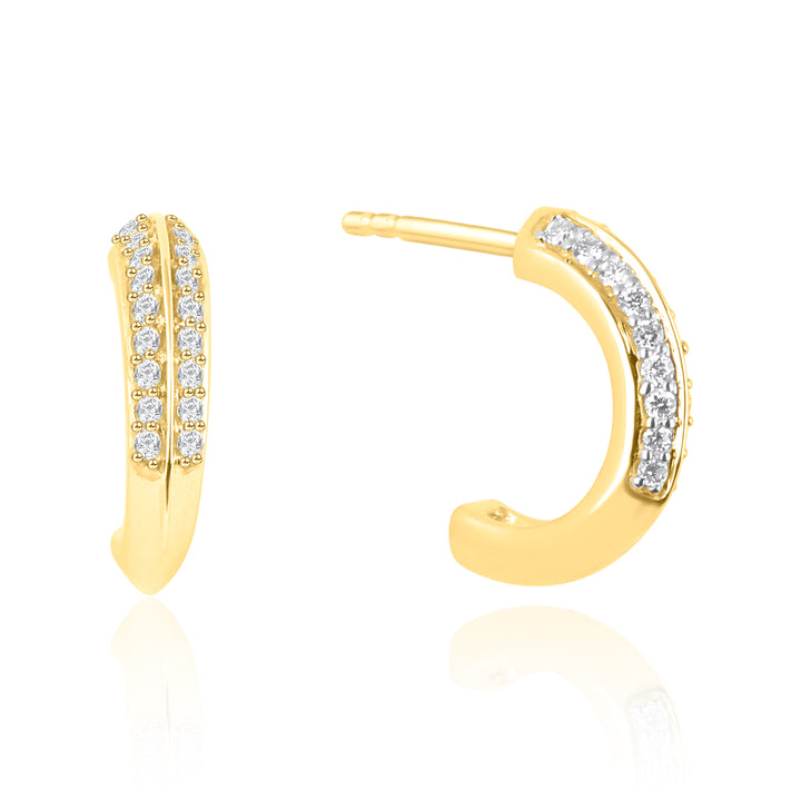 Half Moon Diamond Studded Earrings