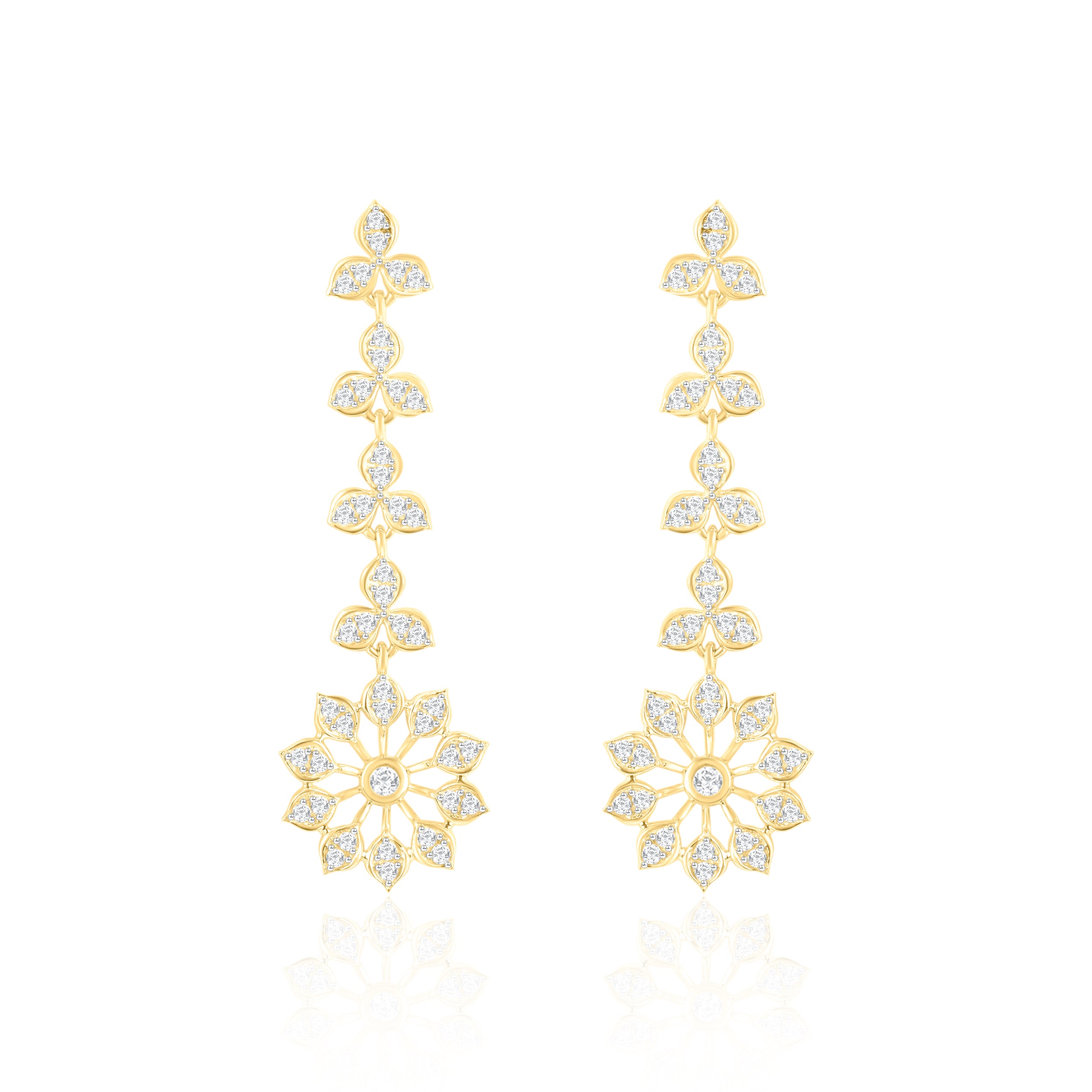 Glomming Sun Rays Diamond Earrings