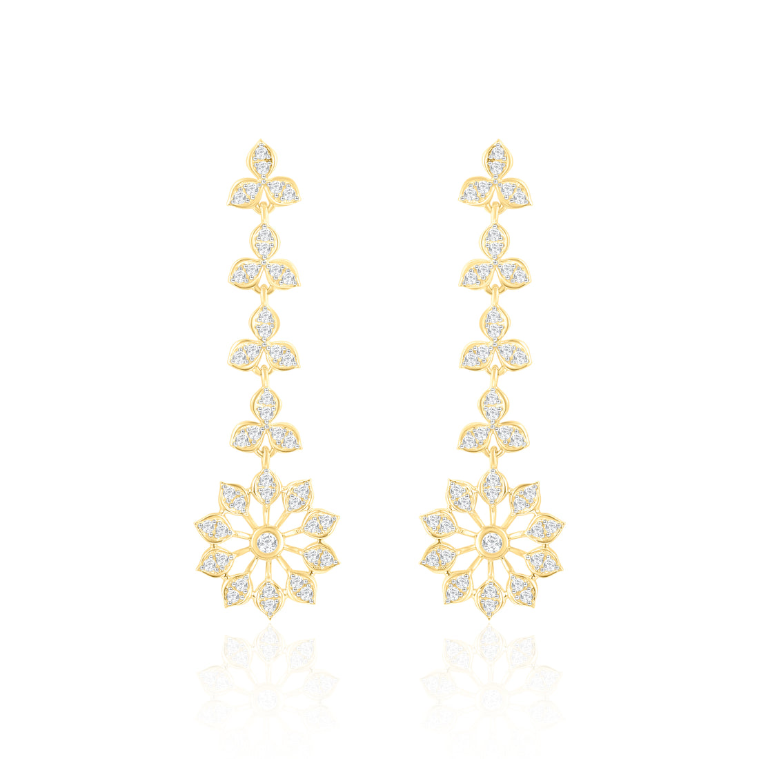 Glomming Sun Rays Diamond Earrings