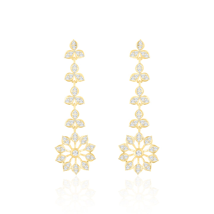 Glomming Sun Rays Diamond Earrings
