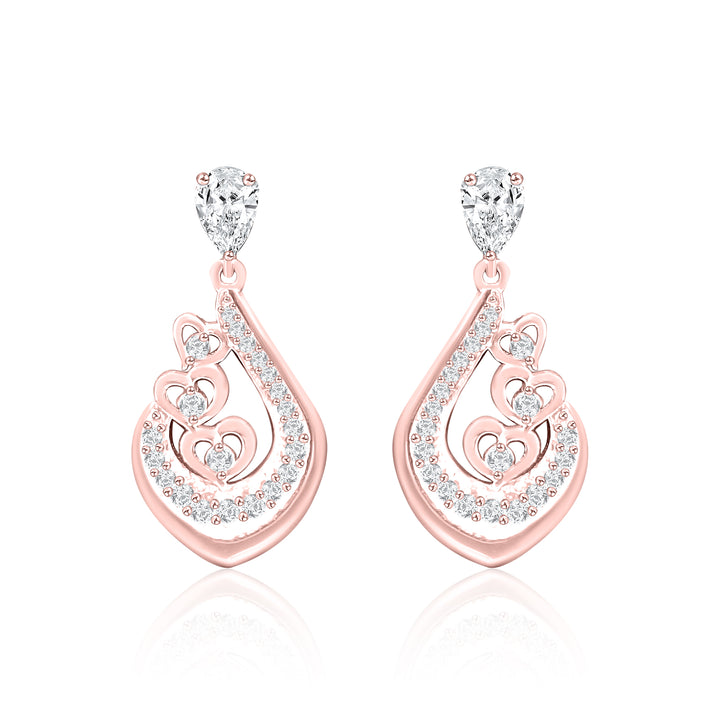Heart Style Fancy Shape Earrings