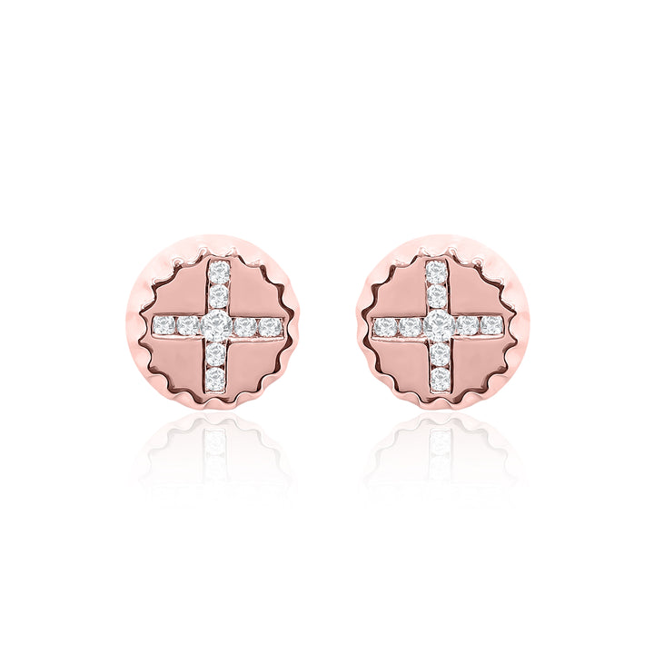 Cross Style Stud Earrings