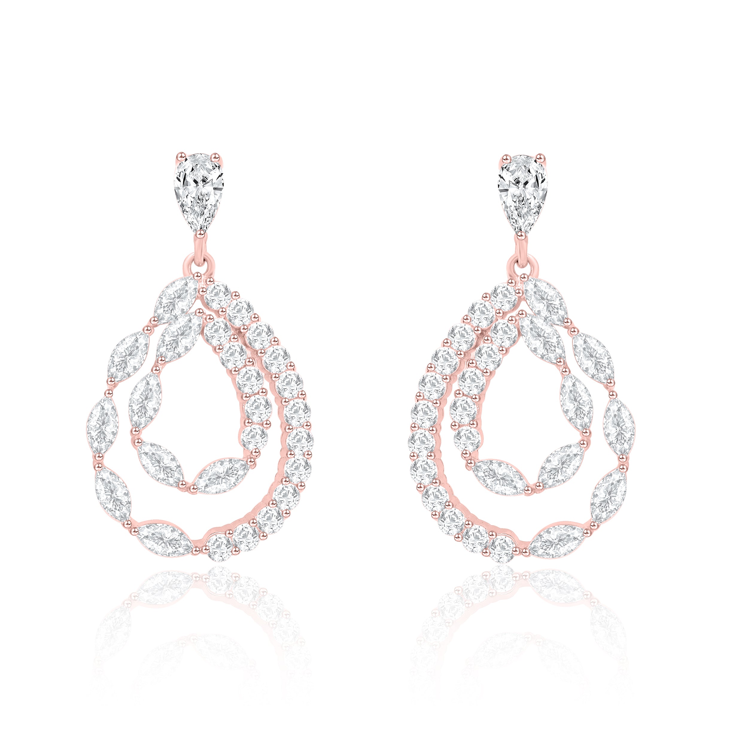 Fancy Shape Bridal Earrings