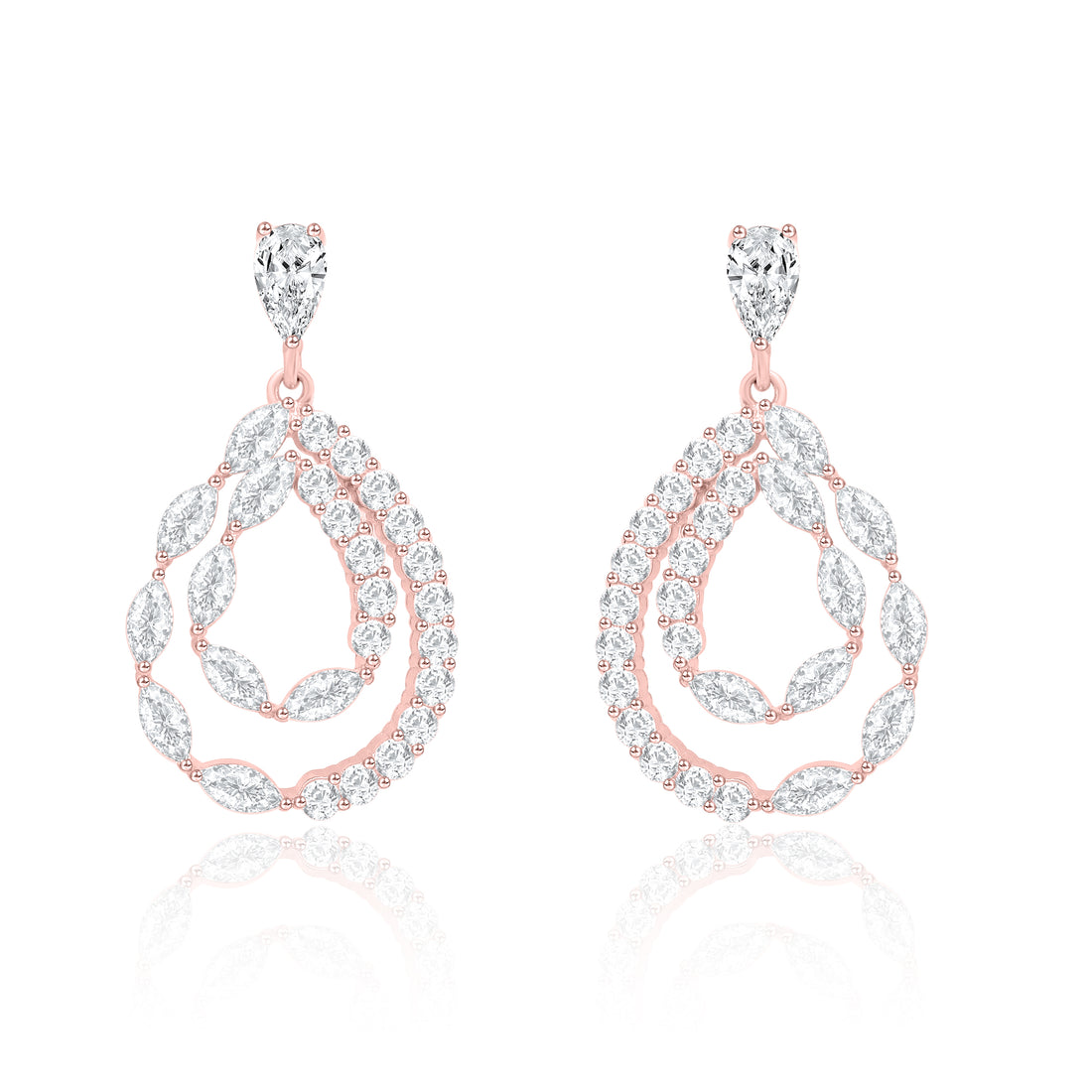 Fancy Shape Bridal Earrings