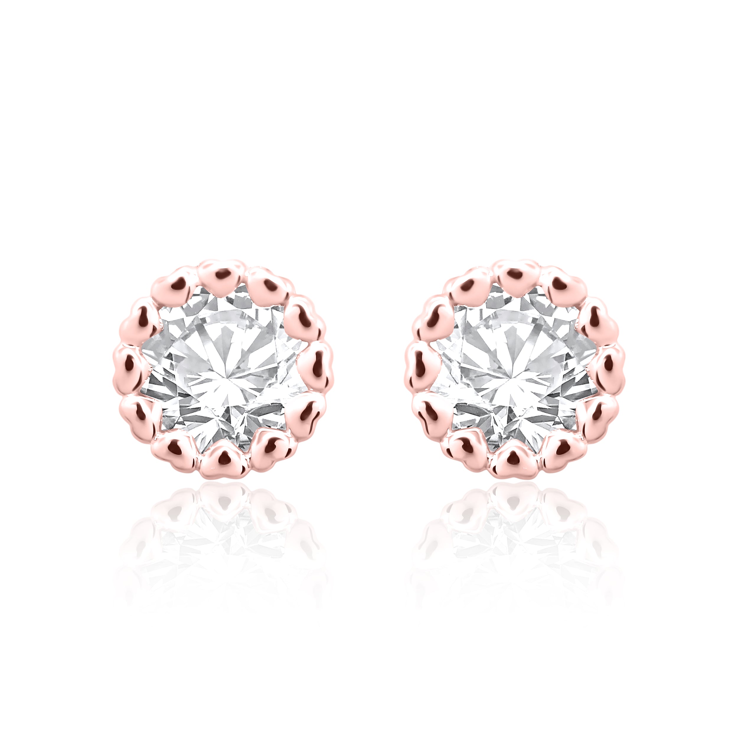 Encrusted Heart Earrings