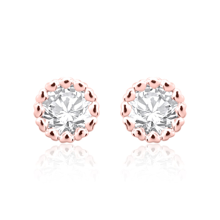 Encrusted Heart Earrings