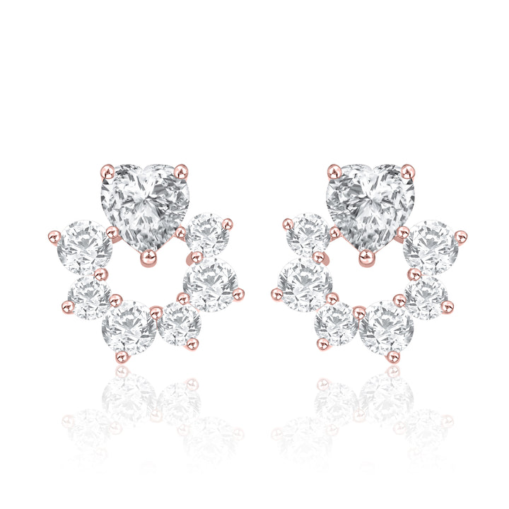 Heart Shape Stud Earrings