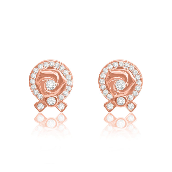 Rose & Bowtie Style Earrings