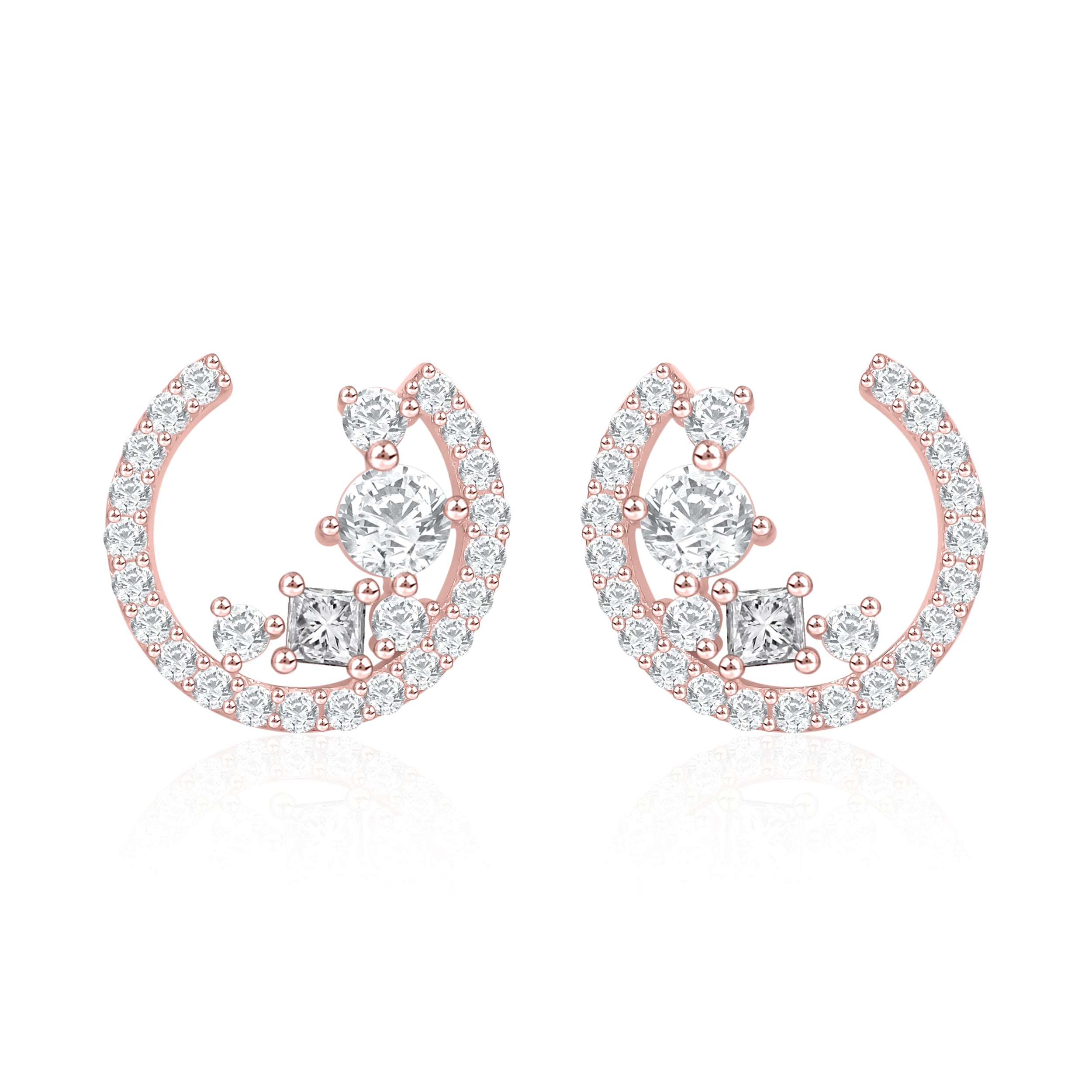 Starry Crescent Earrings