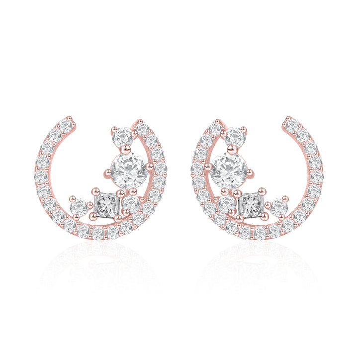 Starry Crescent Earrings