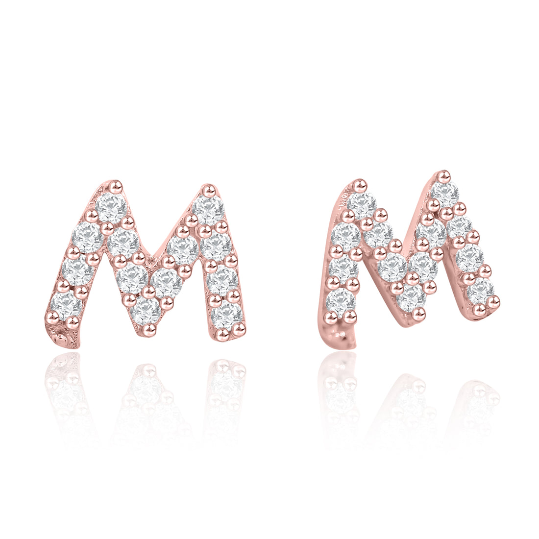 Letter M Earring