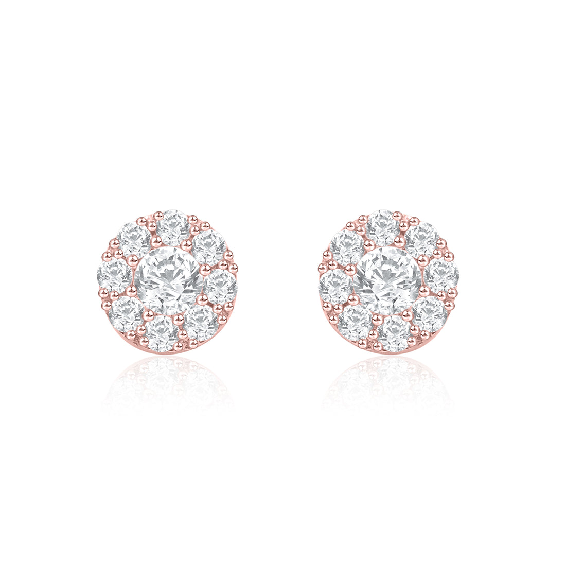 Halo Solitaire Earrings