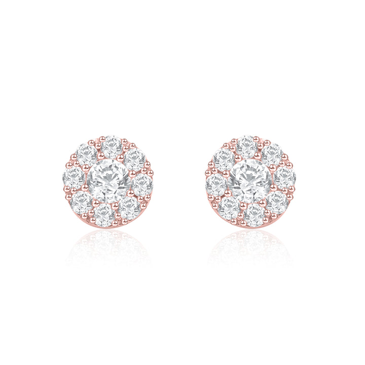 Halo Solitaire Earrings