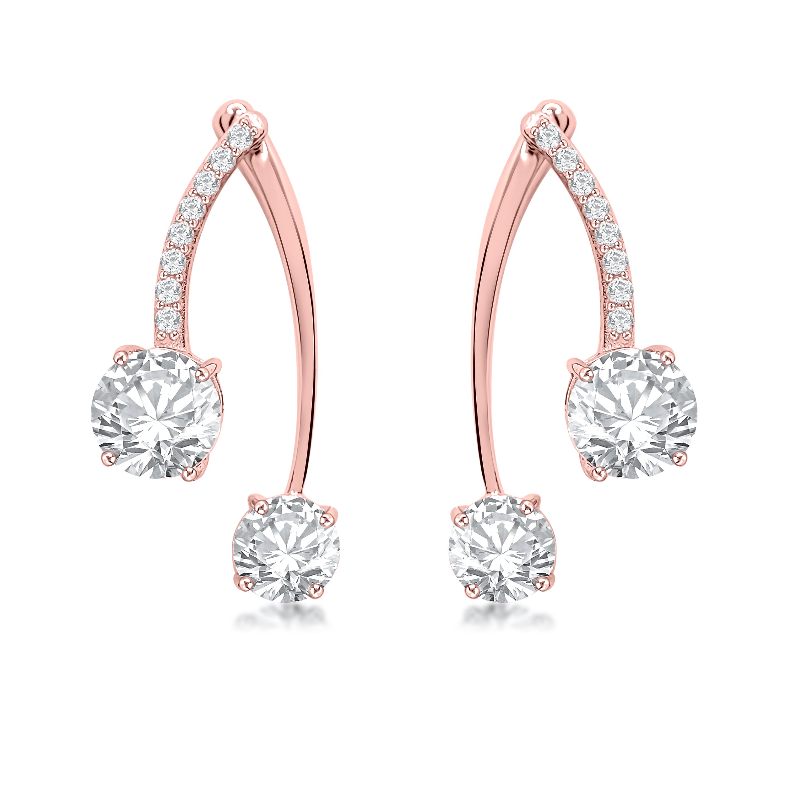 Huge Classic Solitaire Earrings