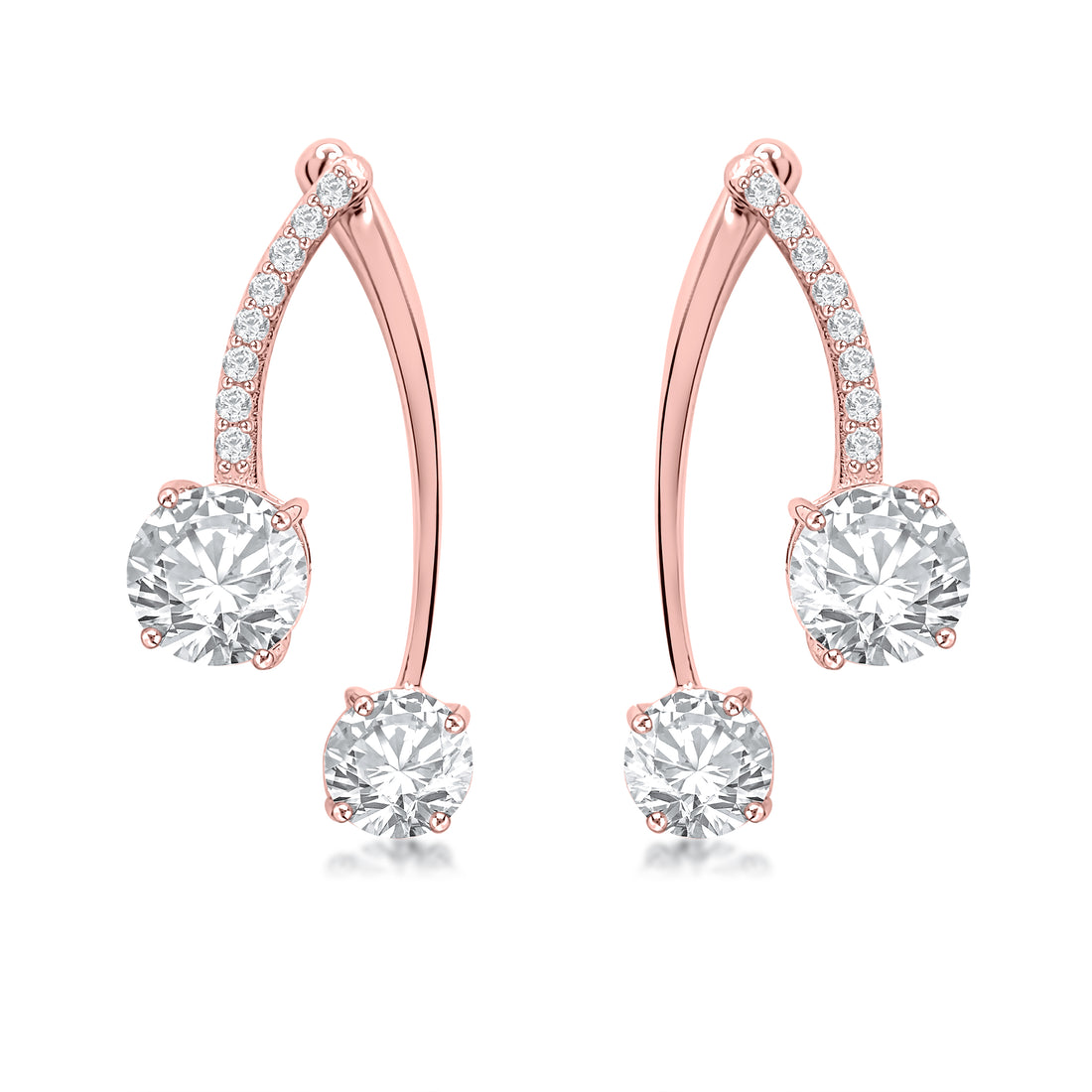 Huge Classic Solitaire Earrings