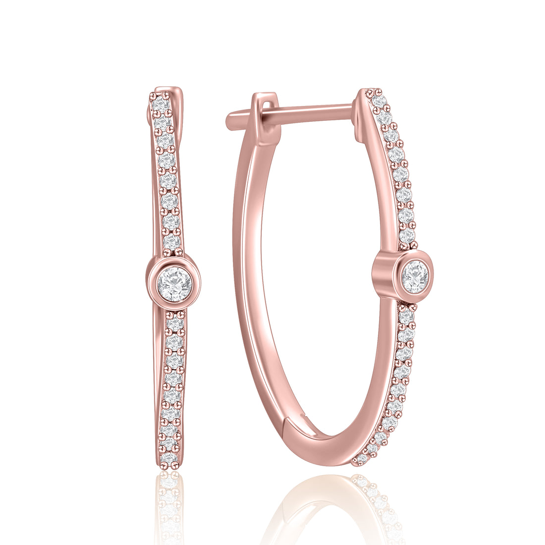 Huggee Bezel Earrings