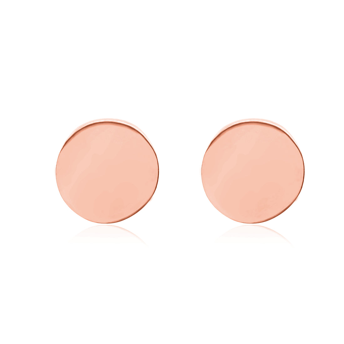 Radiant Plain Metal Round Earrings