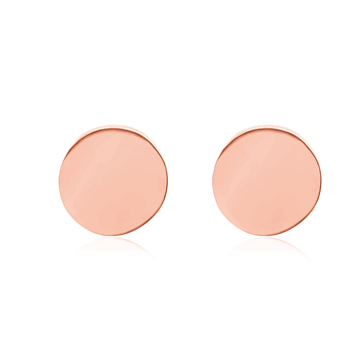 Radiant Plain Metal Round Earrings
