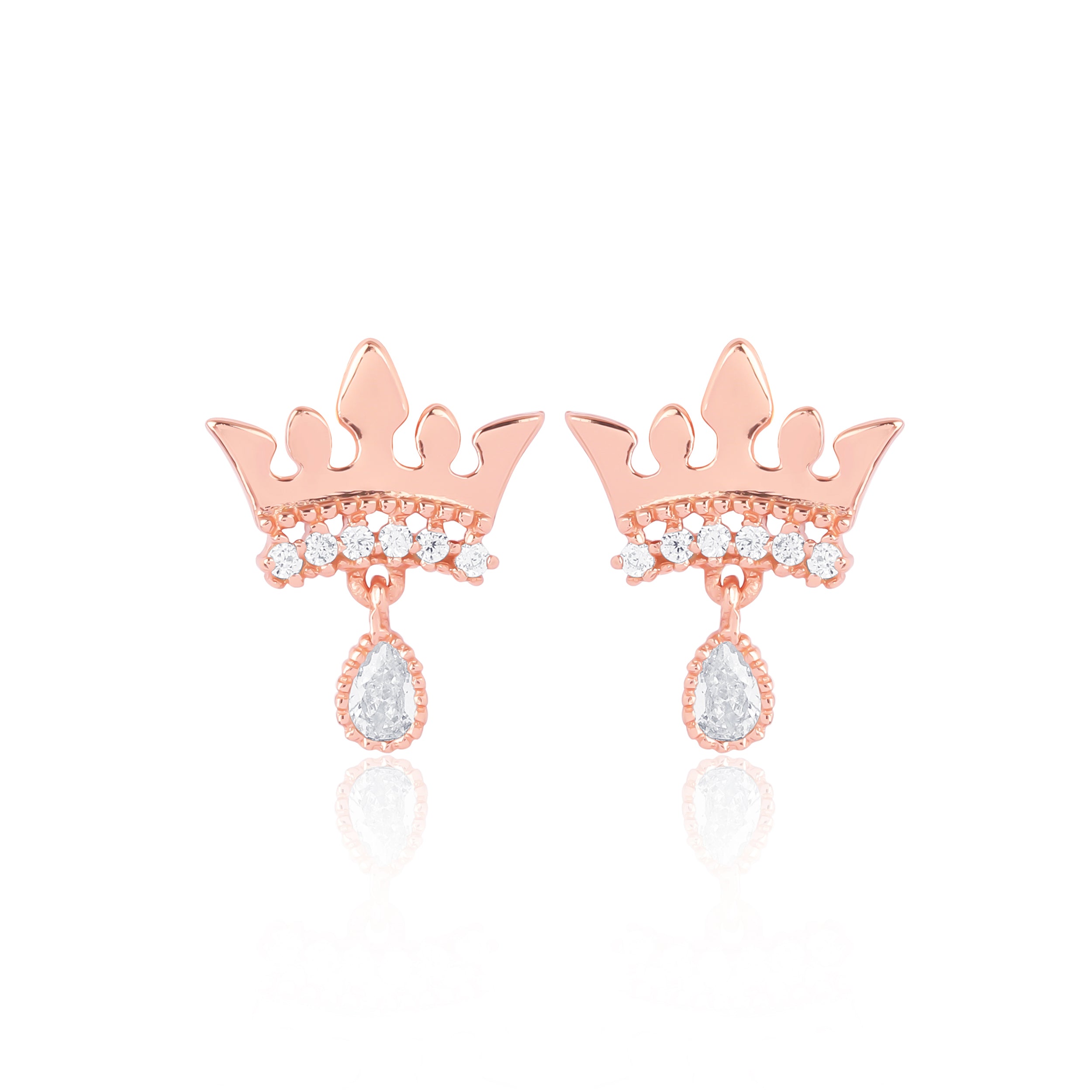 Head Crown Pear Earrings