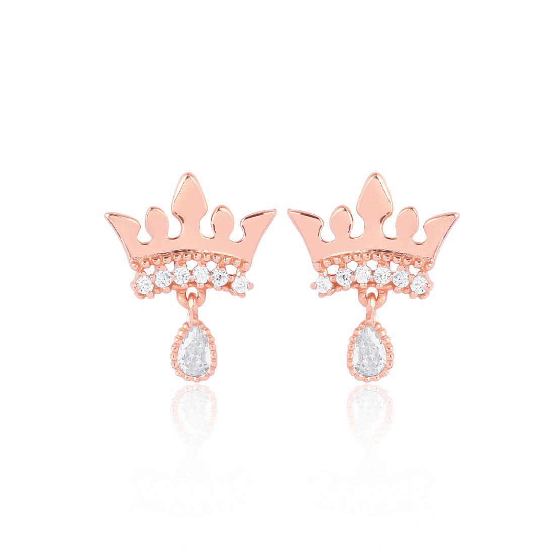 Head Crown Pear Earrings