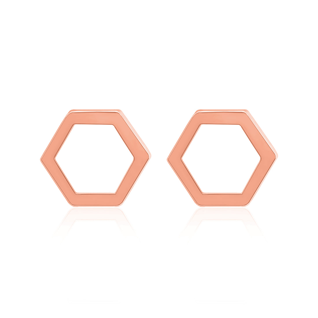 Artistic Pentagon Plain Metal Earrings