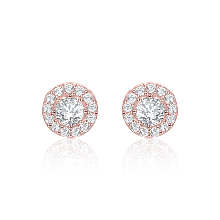 Classic Halo Round Stunning Earrings