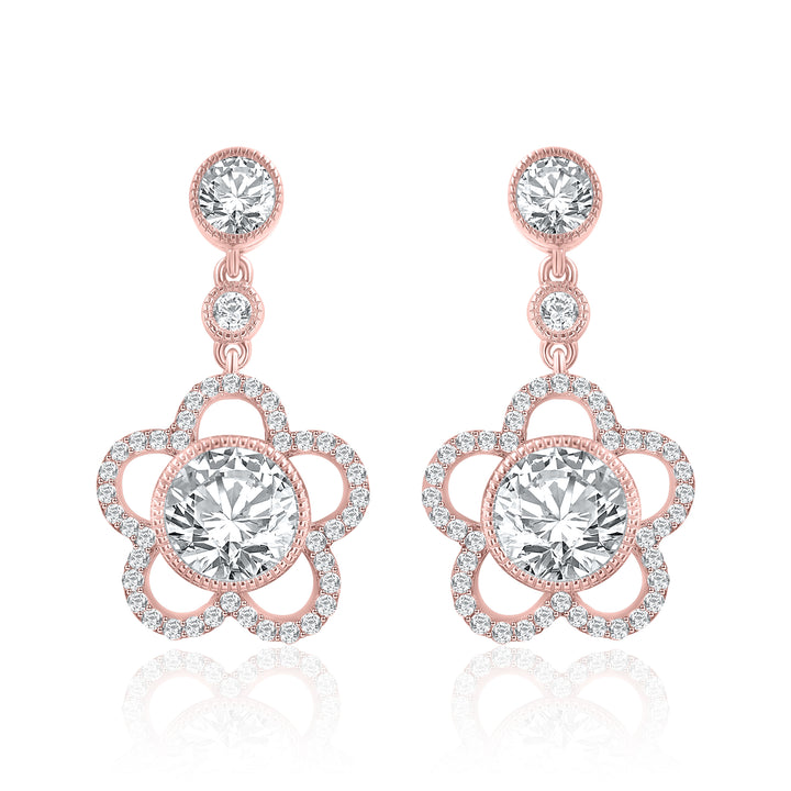 Flower Inspired Danglers Earrings