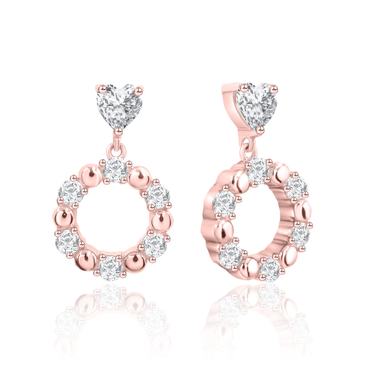 Shallowround Heart Earrings