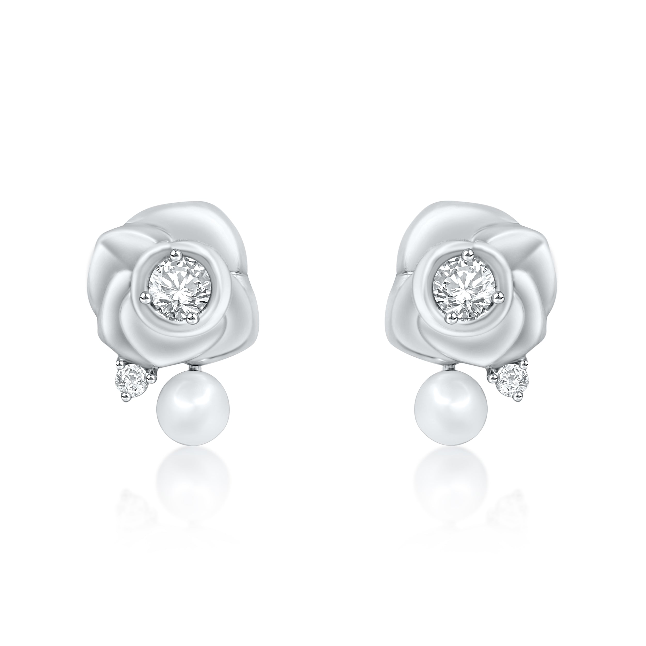 Rose Style Pearl Earrings