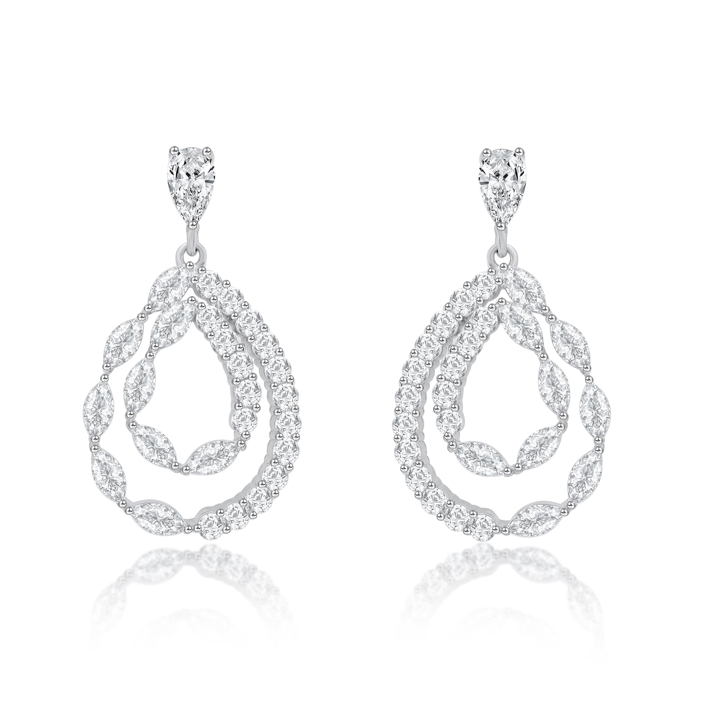 Fancy Shape Bridal Earrings