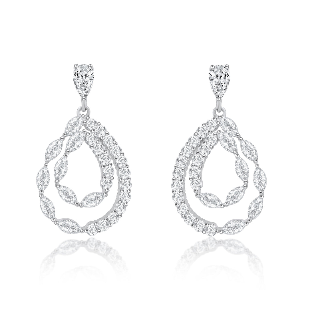 Fancy Shape Bridal Earrings