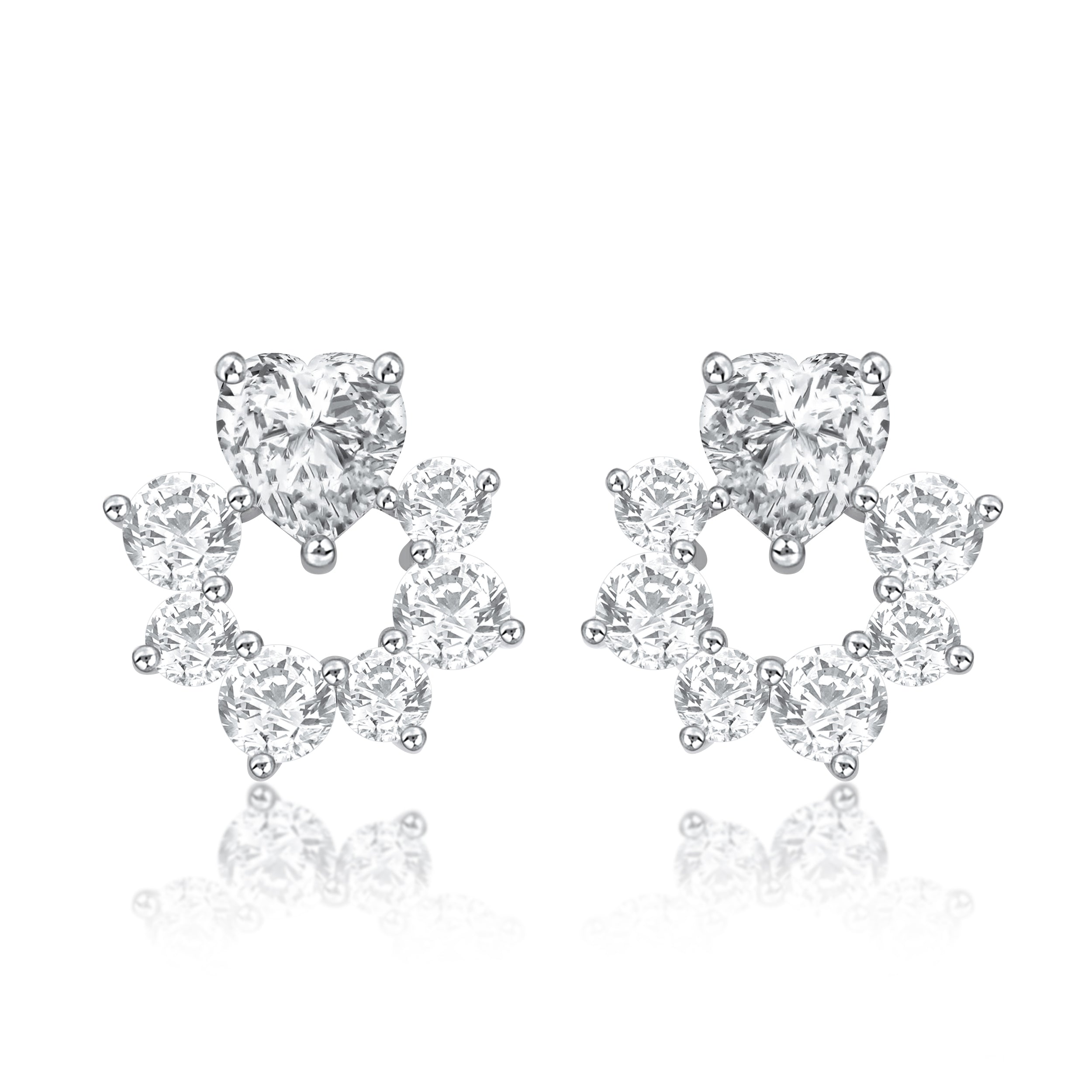 Heart Shape Stud Earrings