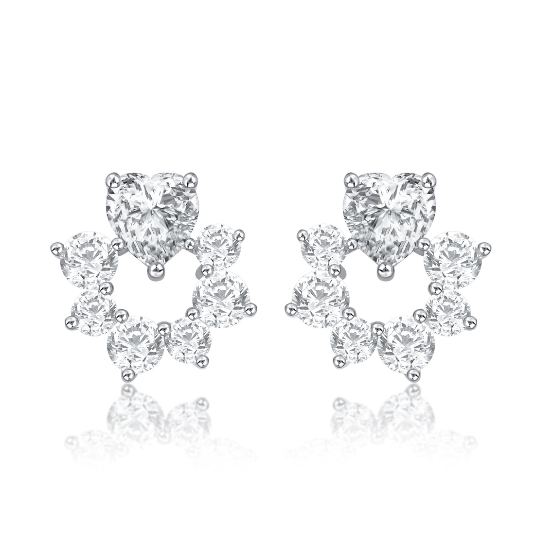 Heart Shape Stud Earrings