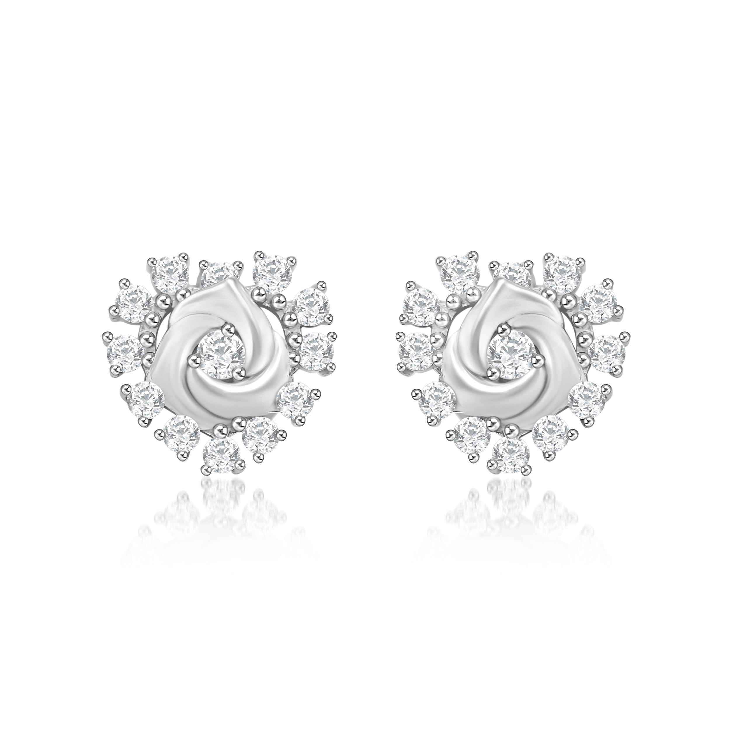 Flower Style Heart Shape Earrings