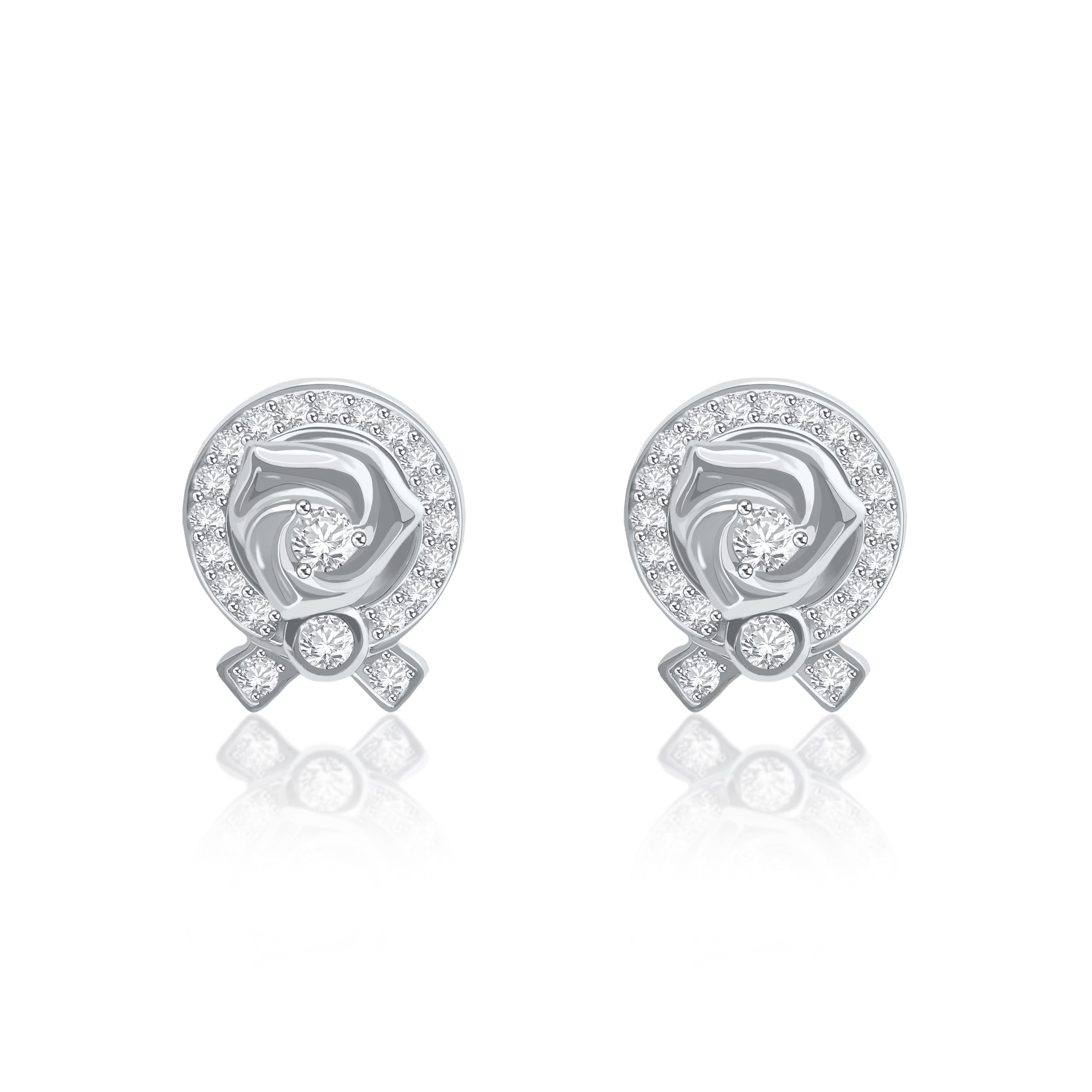 Rose & Bowtie Style Earrings