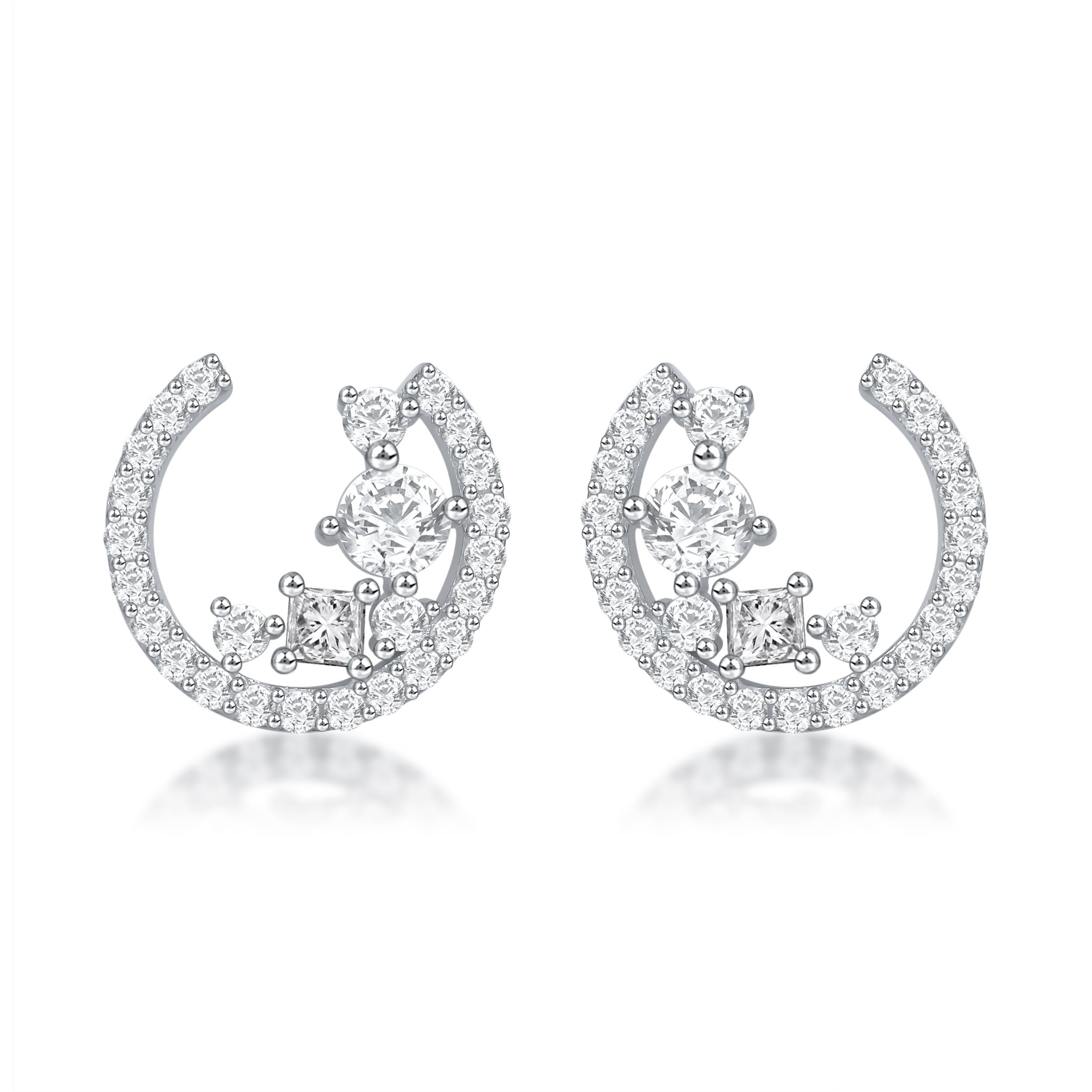 Starry Crescent Earrings