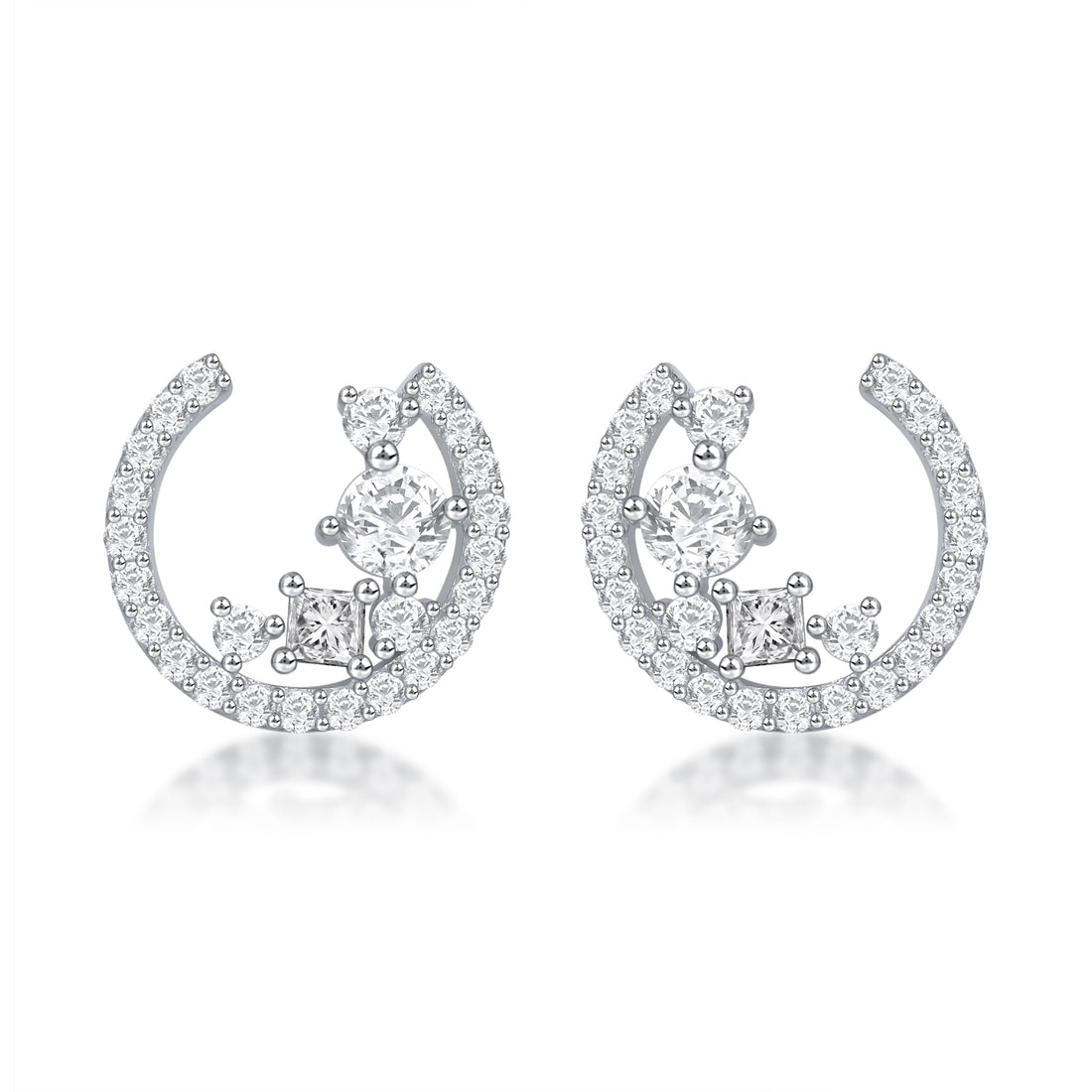 Starry Crescent Earrings