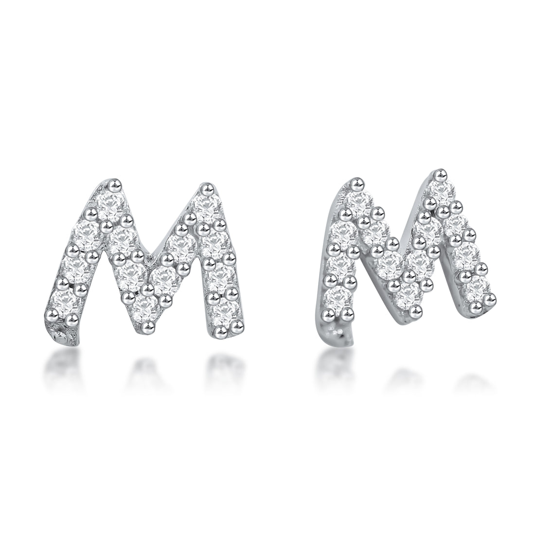 Letter M Earring