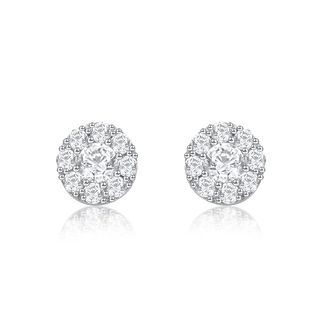 Halo Solitaire Earrings