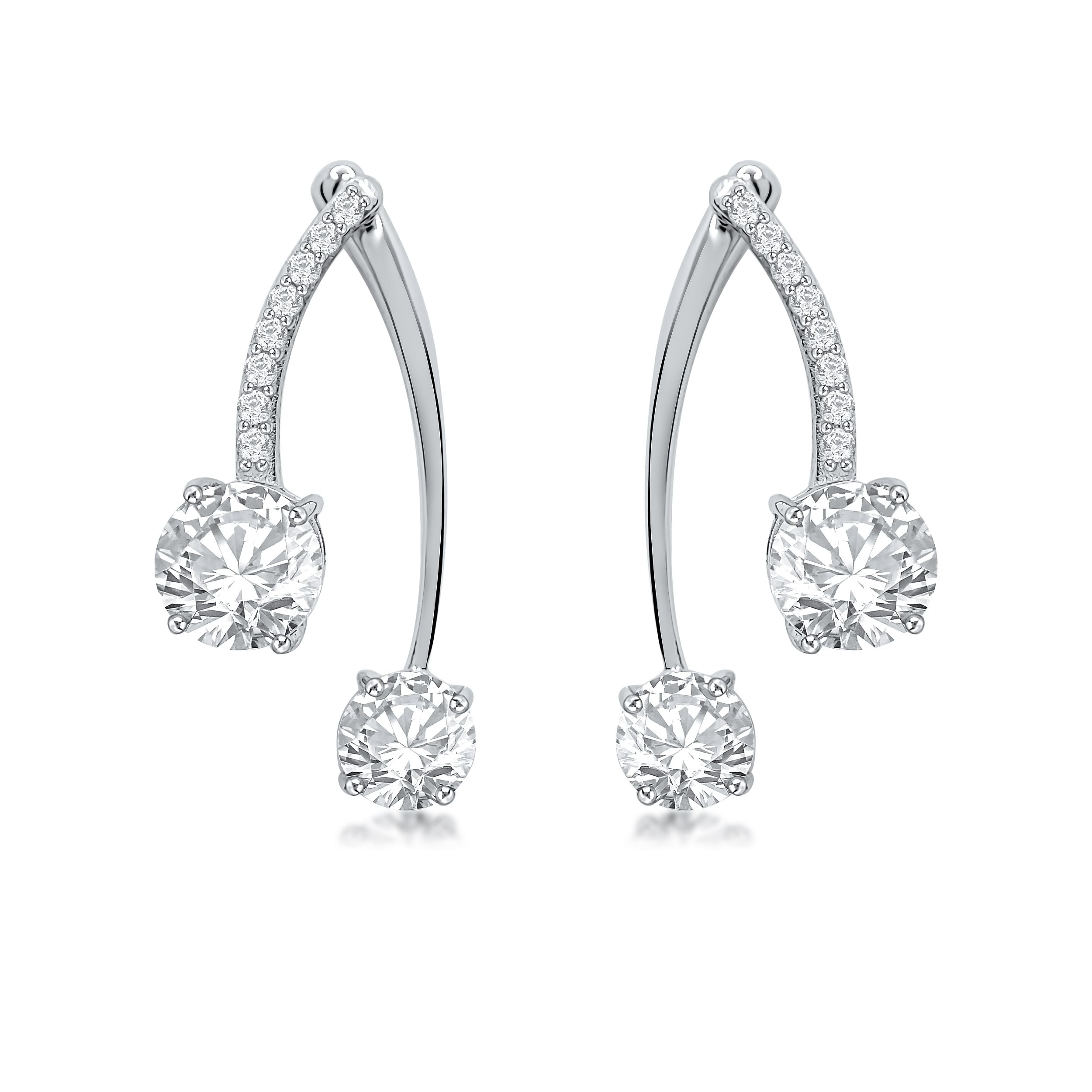 Huge Classic Solitaire Earrings