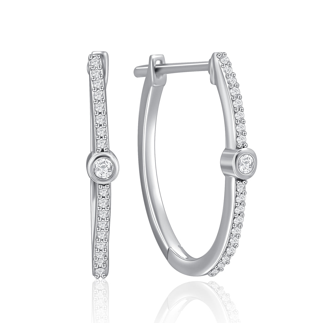 Huggee Bezel Earrings