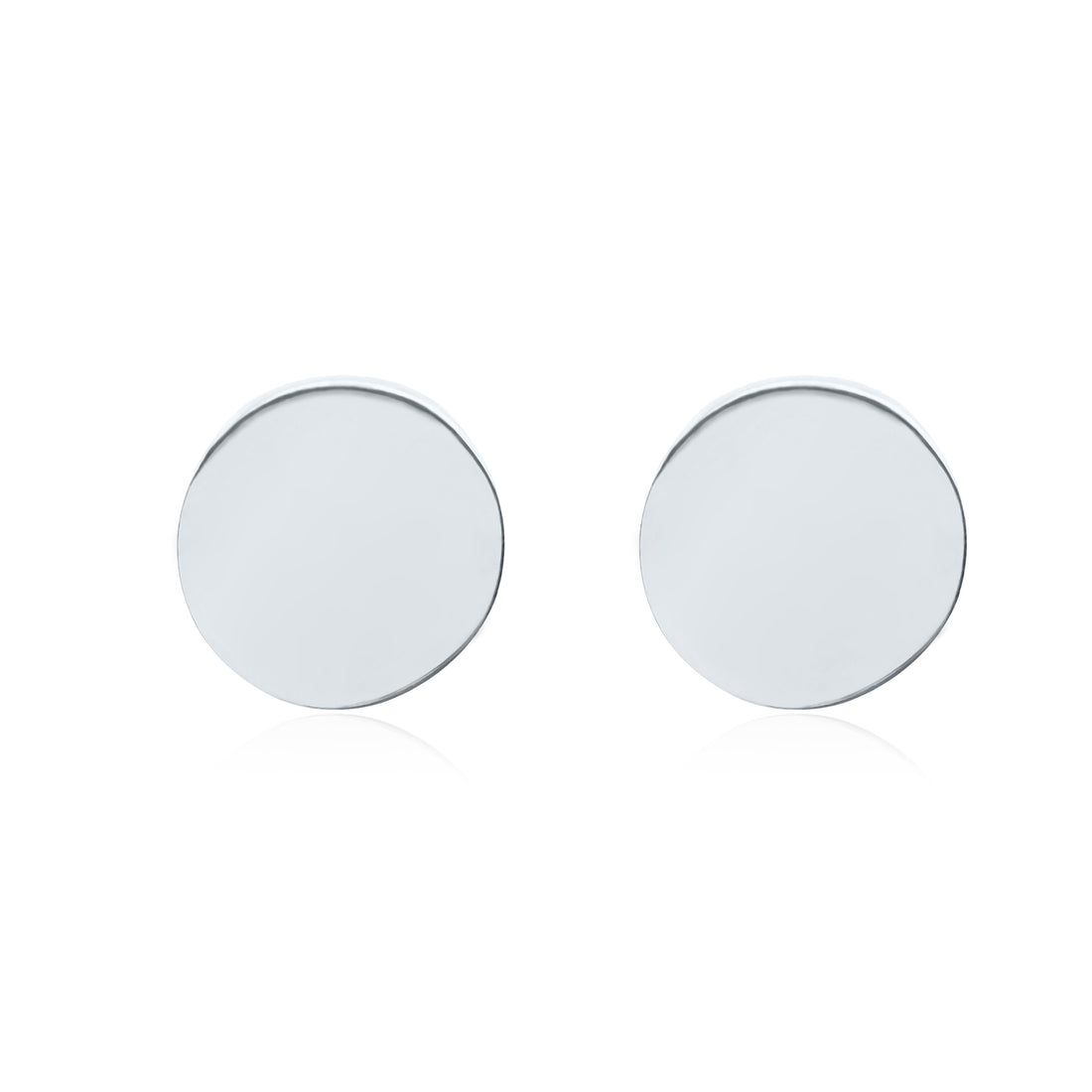 Radiant Plain Metal Round Earrings