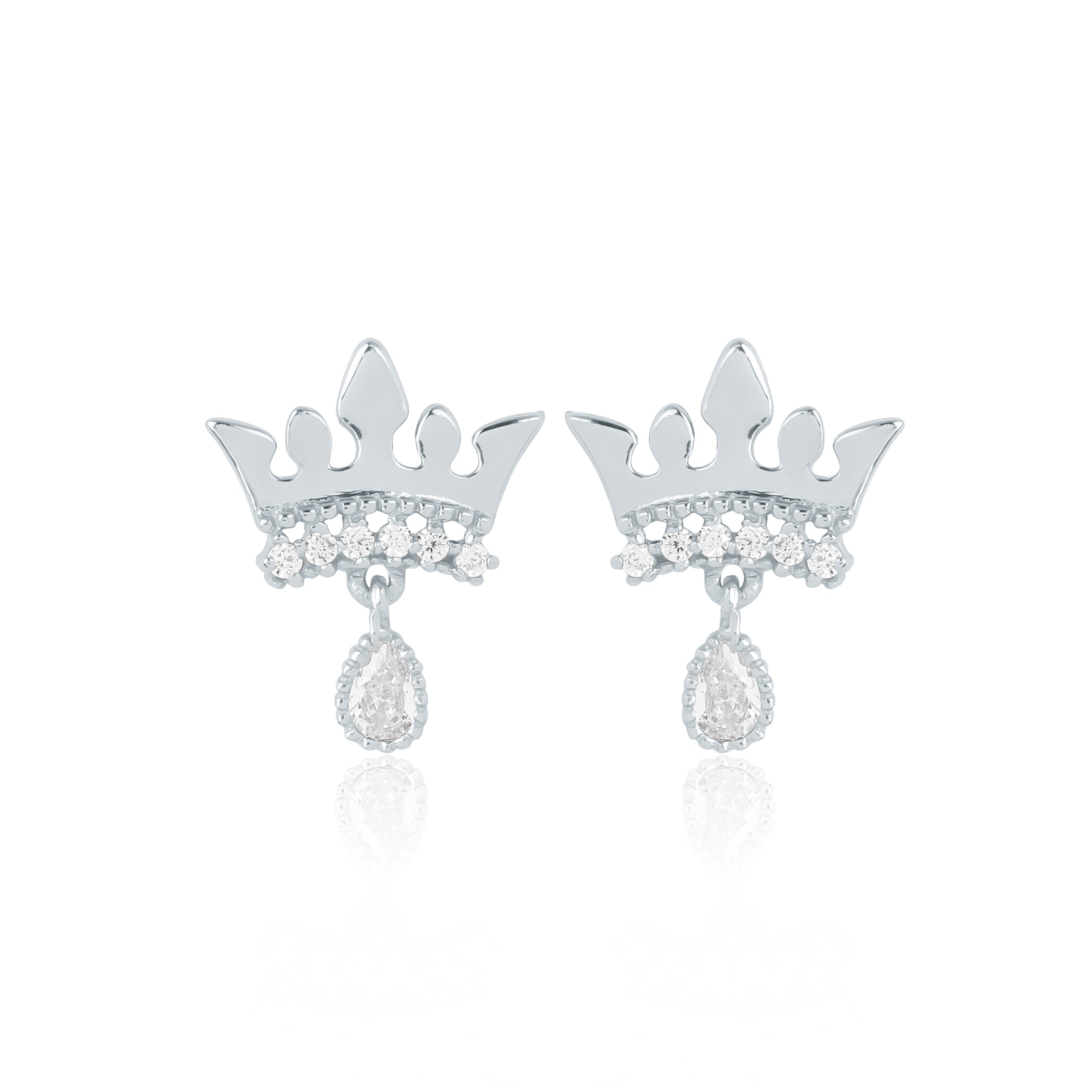 Head Crown Pear Earrings
